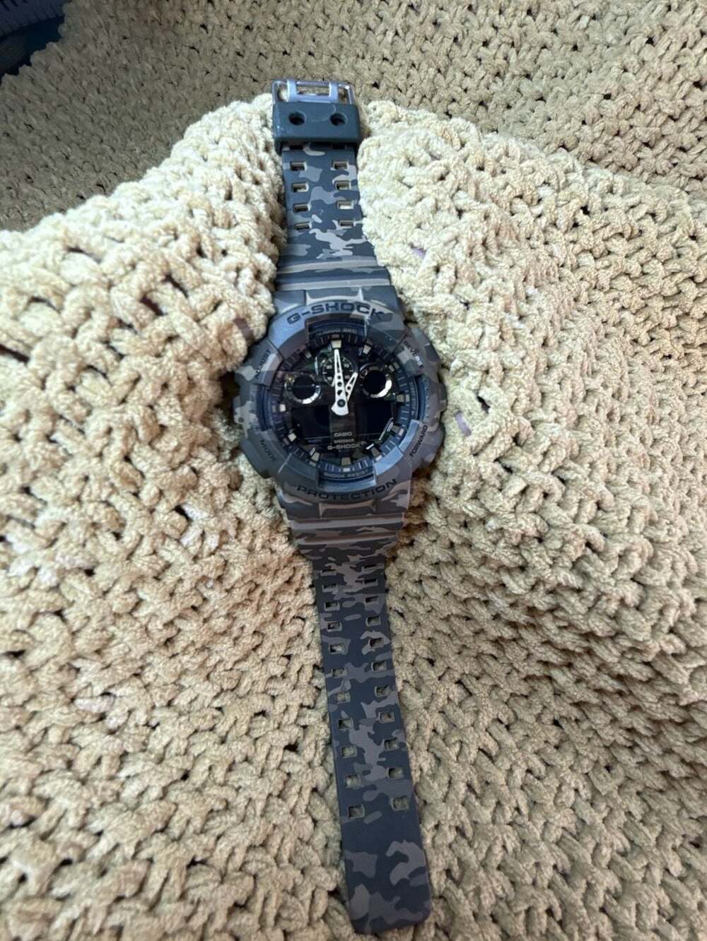Casio G-Shock GA-100CM Camouflage Analog-Digital Watch